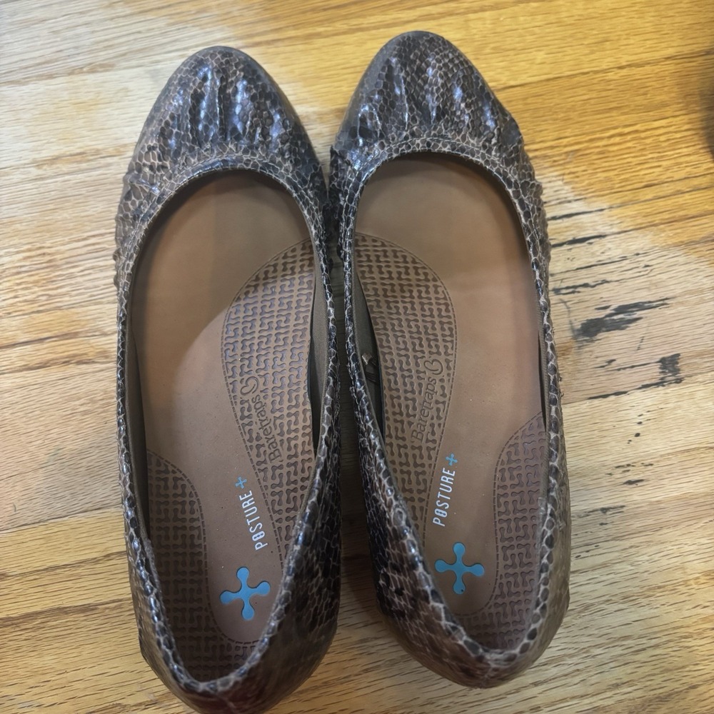 Bear Traps Posture Women's Size 10 M Brown Faux Snake Skin Dress Casual‎ Shoes